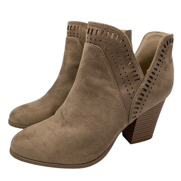 My Delicious Tan Heeled Booties size 8.5 - Picture 1 of 6